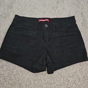 Vintage Unionbay Black Shorts Womens Size 5 Y2K Low Rise Micro Shorts 30in Waist